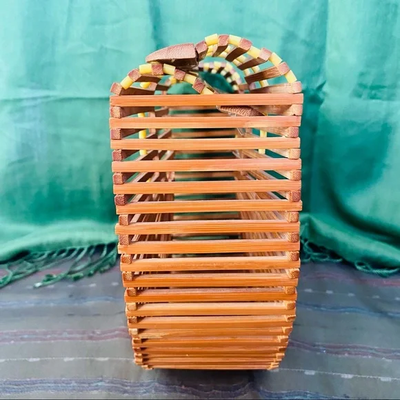 VINTAGE Bamboo Hand bag - Original - Picture 6 of 10